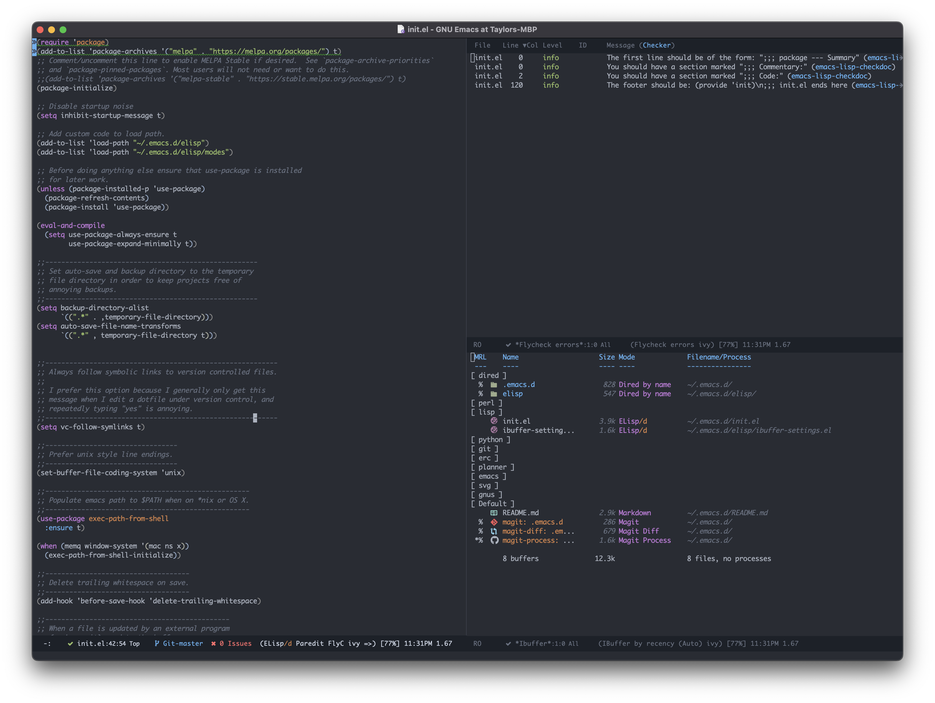 emacs screenshot